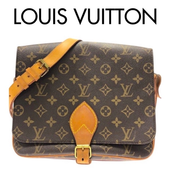 Louis Vuitton Cartouchiere Monogram MM Vintage LV Crossbody Messenger Bag/Pouch - Picture 15 of 15